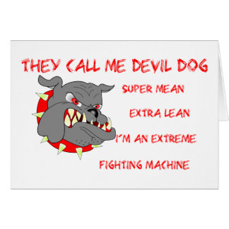 Cartão USMC chama-me cão de diabo
