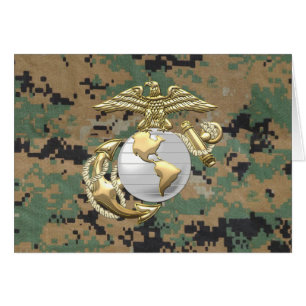 Cartão USMC Eagle, globo & âncora (EGA) [3D]