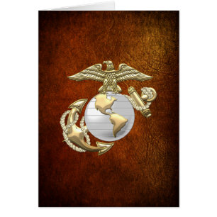 Cartão USMC Eagle, globo & âncora (EGA) [3D]