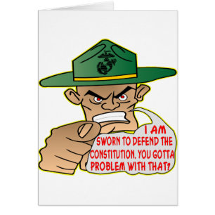 Cartão USMC, jura defender a Constituição