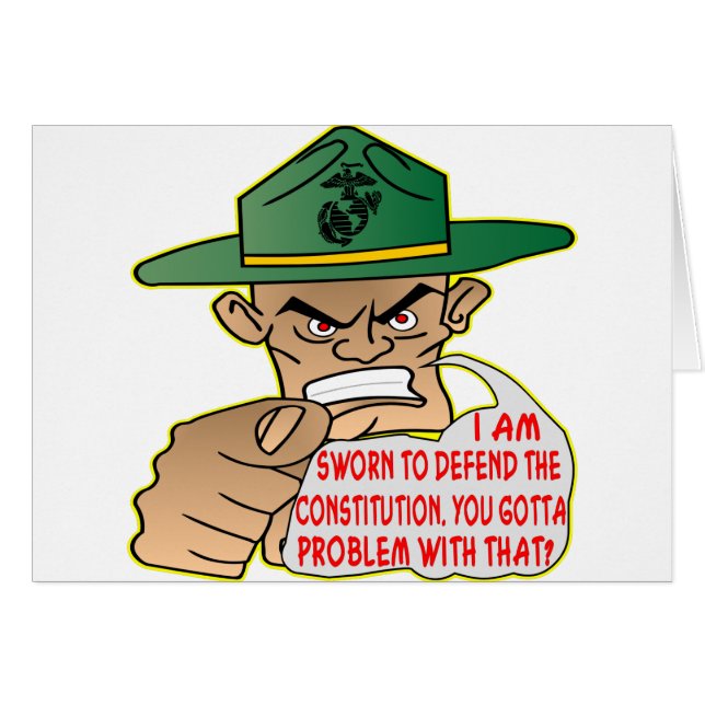 Cartão USMC, jura defender a Constituição (Frente Horizontal)