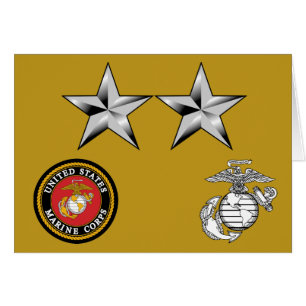 Cartão USMC Major-General 0-8