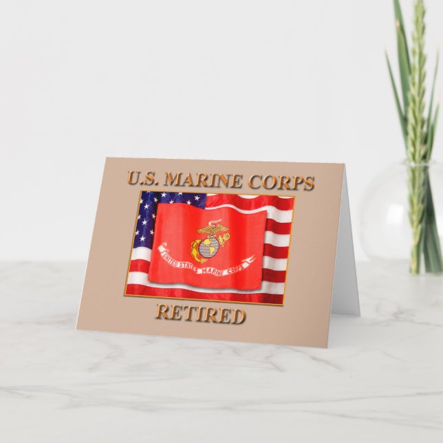 Cartão USMC Retired Greeting Card (Frente)