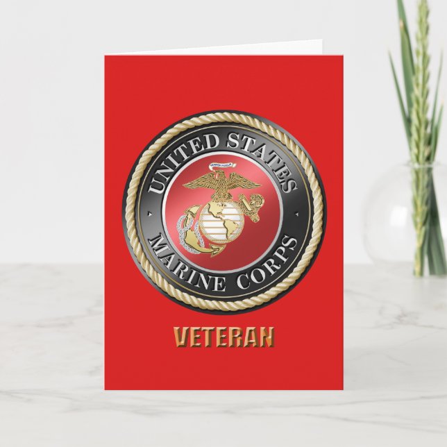 Cartão USMC Veteran Greeting Card (Frente)