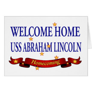Cartão USS Abraham Lincoln Home bem-vindo