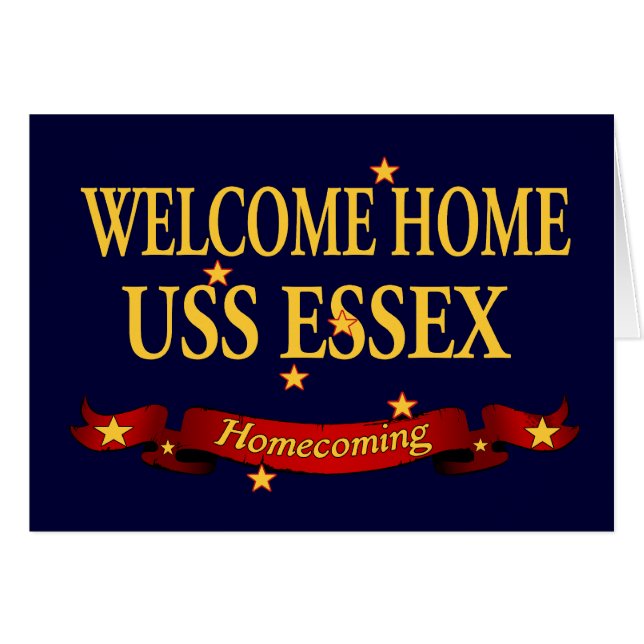 Cartão USS Essex Home bem-vindo (Frente Horizontal)
