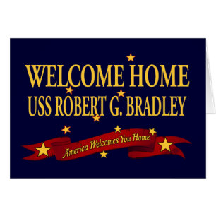 Cartão USS Home bem-vindo Robert G. Bradley