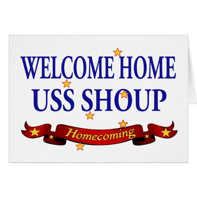 Cartão USS Home bem-vindo Shoup (Frente Horizontal)