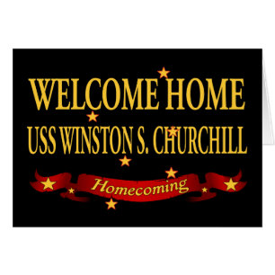 Cartão USS Home bem-vindo Winston S. Churchill