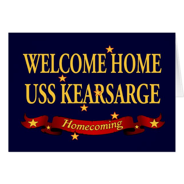 Cartão USS Kearsarge Home bem-vindo (Frente Horizontal)