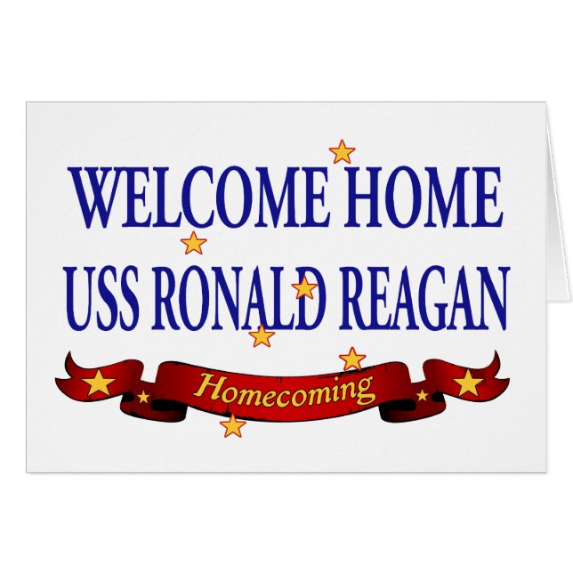 Cartão USS Ronald Reagan Home bem-vindo (Frente Horizontal)