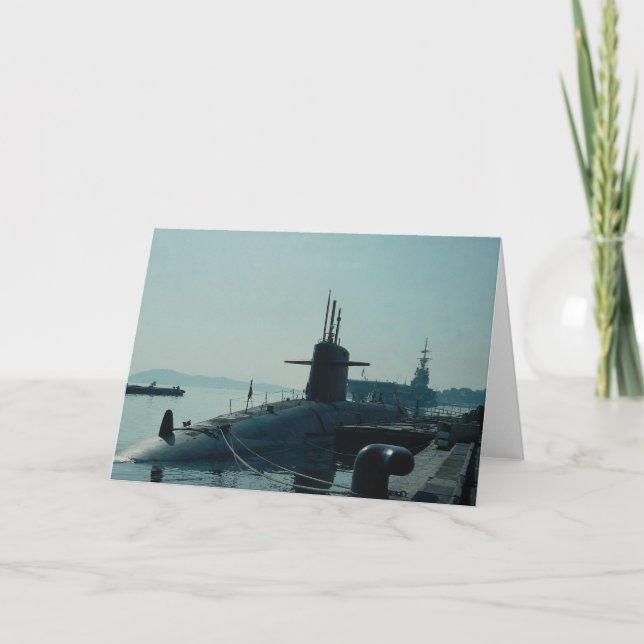 Cartão USS Uysses Grant" submarino de mísseis balísticos  (Frente)