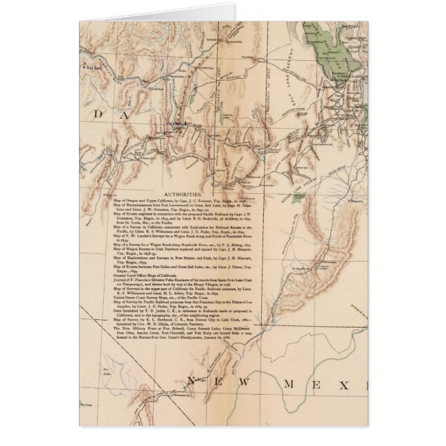 Cartão Utah Terr & Mil Dept (Frente)