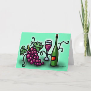 Cartão Uvas em Vinho