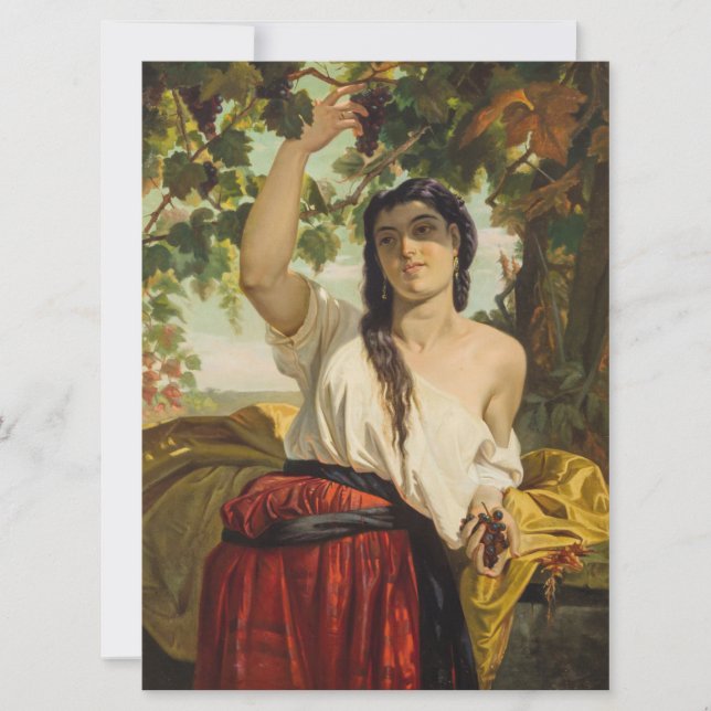 Cartão Uvas-Picante (Colheita de Verão) (Frente)