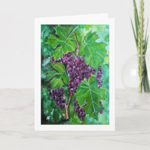 Cartão Uvas Vermelhas em uma Videira de Agosto por Alfred
