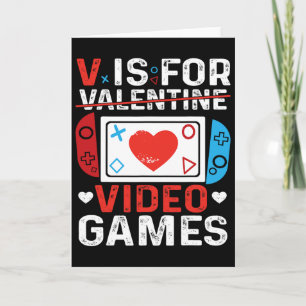 Cartão V É Para O Dia Dos Namorados De Jogos De Vídeo Nam