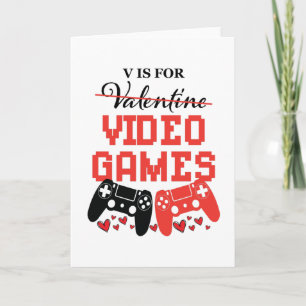 Cartão V é para Video Games Anti-Dia dos Namorados