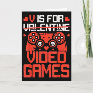 Cartão V É Para Video Games Dia Dos Namorados Divertido R