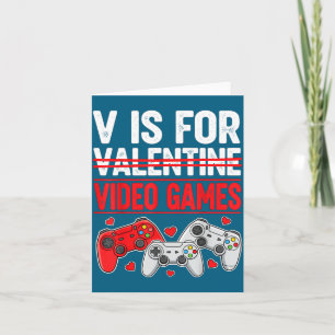 Cartão V é Para Video Games Valentines Engraçados Rapazes