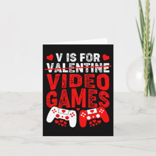 Cartão V É Para Videos games Engraçado Gamer De Dias de o