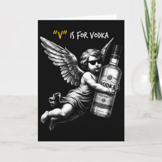 Cartão V É Para Vodka Cupido É Estúpido E Bêbado Anti Val