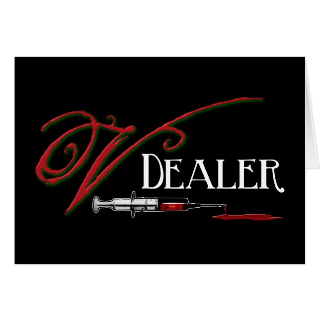 Cartão V negociante - sangue do vampiro (Frente Horizontal)