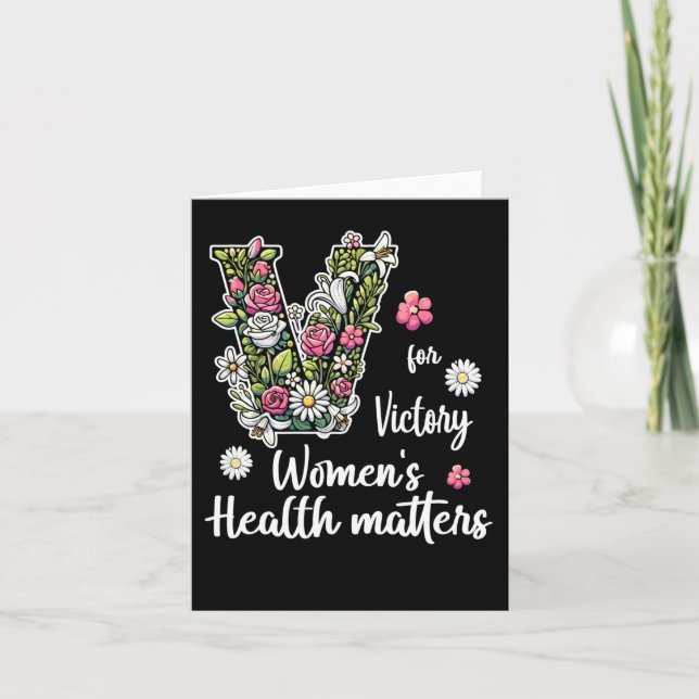 Cartão V Para a Vitória; Saúde da Mulher S (Frente)
