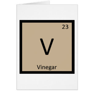 Cartão V - Tabela Periódica Química do Vinagre Símbolo