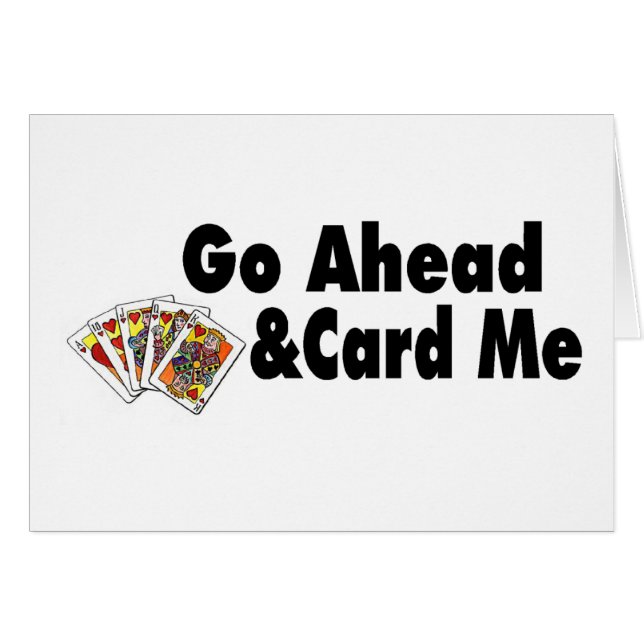 Cartão Vá adiante & carde-me (Frente Horizontal)