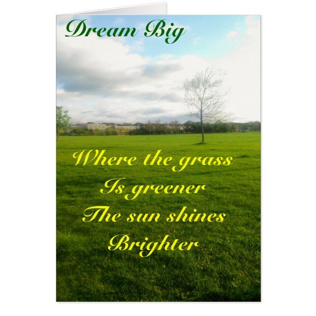 Cartão Vá atrás dos seus sonhos (Frente)