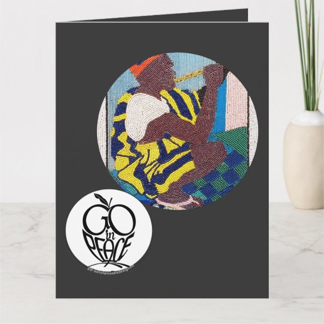 Cartão Vá em Peace Fluits tocando...Cartão de Saudação Do (Frente)