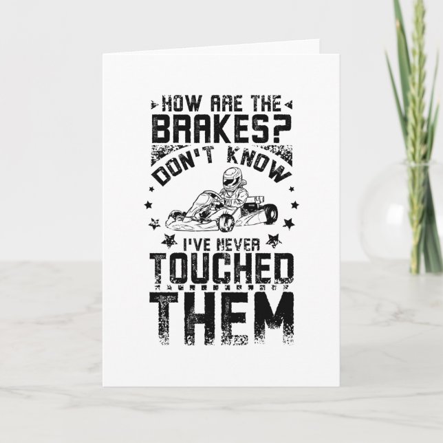 Cartão Vá Kart Nunca Tocar Os Travões (Frente)