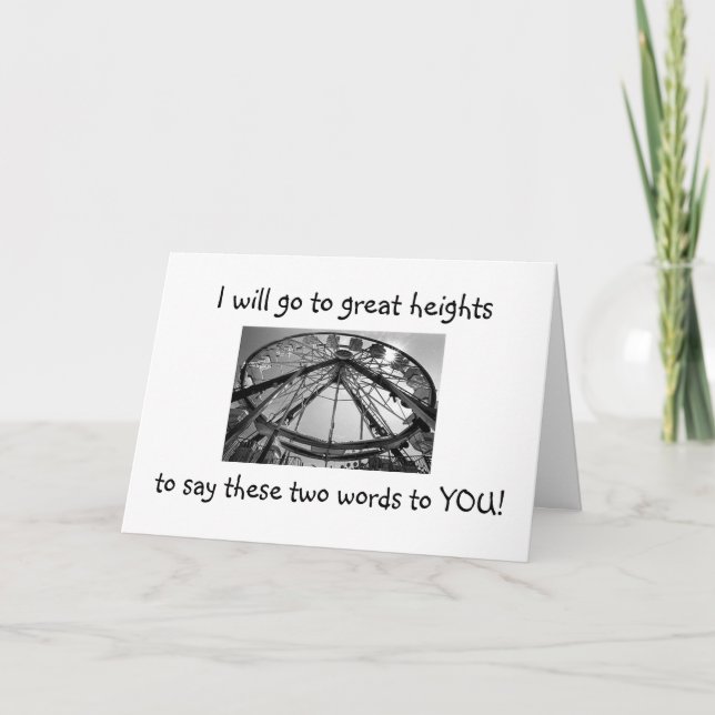 CARTÃO VÁ PARA ALTURAS DE EXCELENTE PARA DIZER ANIVERSÁRI (Frente)