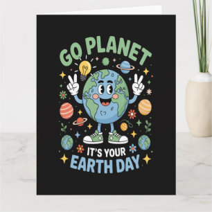 Cartão Vá Planeta É Seu Dia da Terra