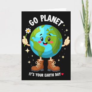 Cartão Vá Planeta É Seu Dia Da Terra Para Guerreiros Eco