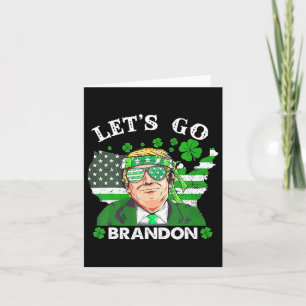 Cartão Vá Shamrock Brandon Happy Dia de São Patrício Trum