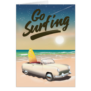 Cartão Vá surfar Poster de viagens!