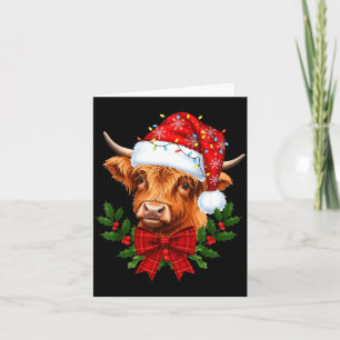 Cartão Vaca Alta Escocesa Natal Vaca Engraçada Amante Xm