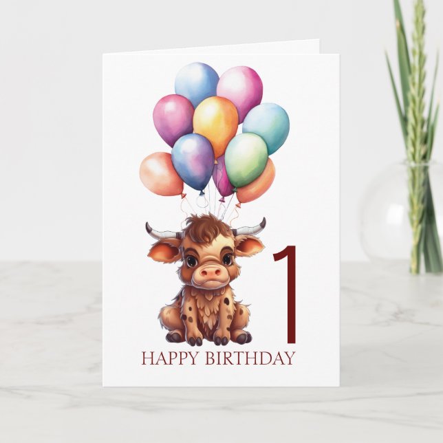 Cartão Vaca Castanha Engraçada (Frente)