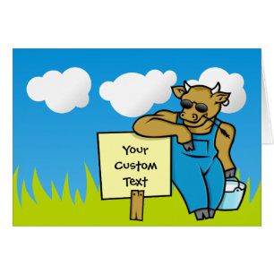 Cartão Vaca com sinal