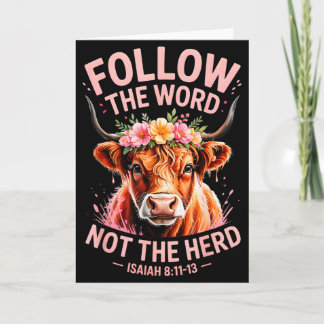 Cartão Vaca das Terras Altas Cristã