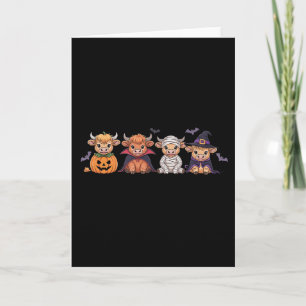 Cartão Vaca das Terras Altas de Halloween