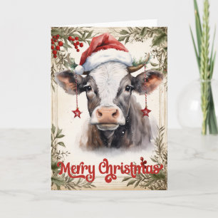 Cartão Vaca de Natal