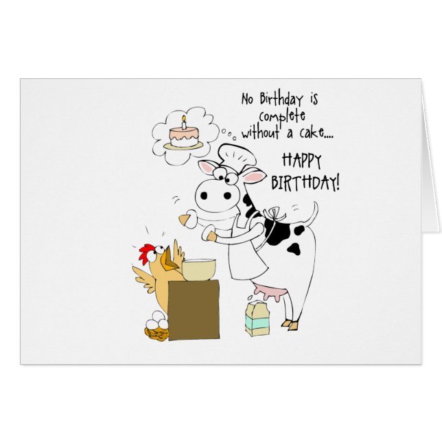 Cartão Vaca do padeiro (Frente Horizontal)