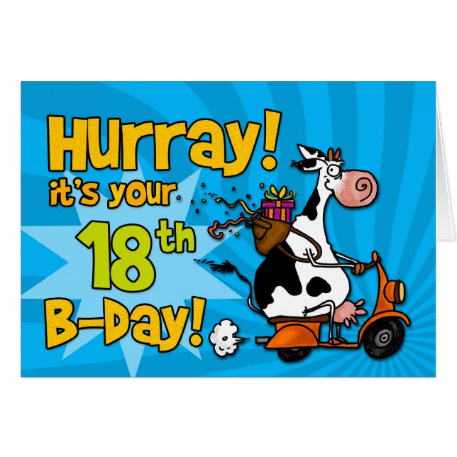 Cartão vaca do patinete do BD - 18 (Frente Horizontal)