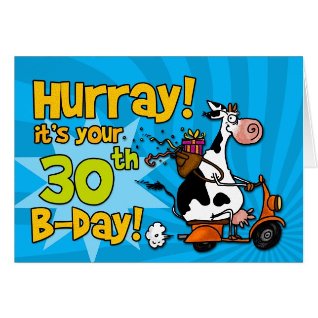 Cartão vaca do patinete do BD - 30 (Frente Horizontal)