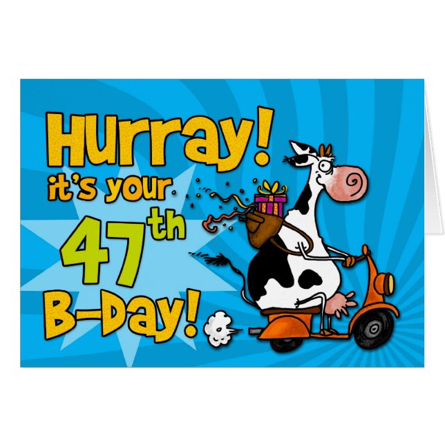 Cartão vaca do patinete do BD - 47 (Frente Horizontal)