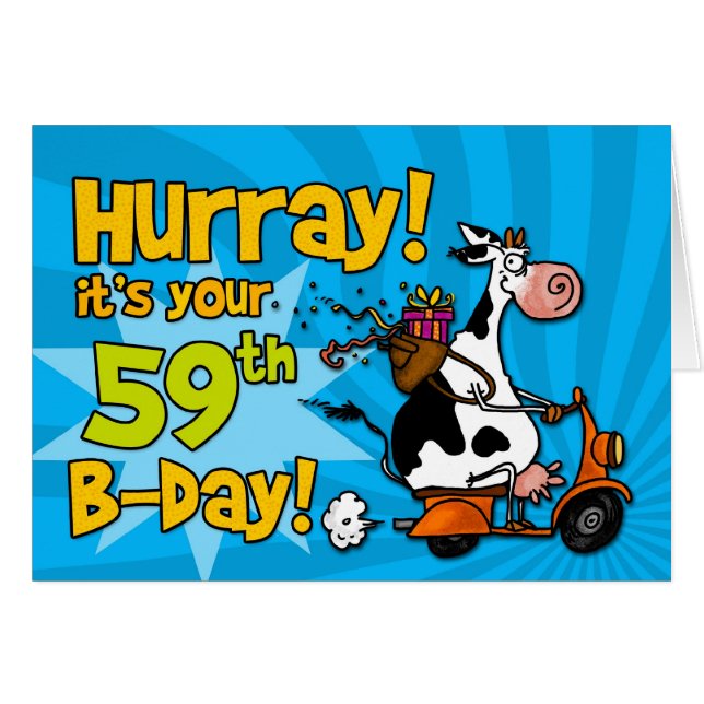 Cartão vaca do patinete do BD - 59 (Frente Horizontal)