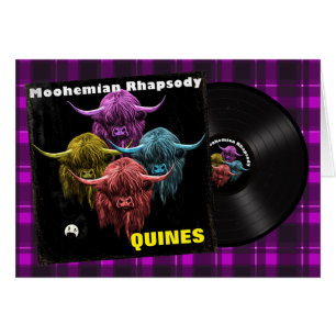 Cartão Vaca escocesa das montanhas. Rapsódia de Moohemian